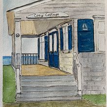 My project for course: Architectural Sketching with Watercolor and Ink. Projekt z dziedziny Sketching,  R, sunek, Malowanie akwarelą,  R, sunek architektoniczn, Sketchbook,  R i sunek atramentem użytkownika Diane Mills - 07.08.2022