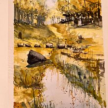 My project for course: Natural Landscapes in Watercolor. Fine Arts, Painting, and Watercolor Painting project by Tomáš Fencl - 08.05.2022
