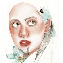 Meu projeto do curso: Retrato ilustrado em aquarela. Een project van Traditionele illustratie,  Beeldende kunst, Schilderij,  Tekening, Aquarelschilderen,  Portrettekening y  Artistieke tekening van karengomesarte - 11.08.2022