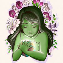 Meu projeto do curso: Retrato ilustrado com elementos botânicos. Traditional illustration, Digital Illustration, Botanical Illustration, and Digital Drawing project by Camila Bezerra - 08.12.2022