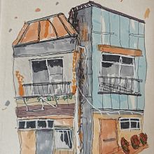 My project for course: Expressive Architectural Sketching with Colored Markers. Sketching, Drawing, Architectural Illustration, Sketchbook & Ink Illustration project by cjebland - 08.12.2022