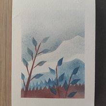 Paysages narratifs : exercices au pochoir . Ilustrație tradițională de Marjorie Delrieu - 08.12.2022