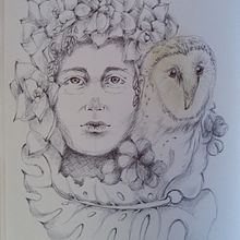 Mi proyecto del curso: Ilustración en sketchbook con bolígrafo: "Abre los ojos". Esboçado, Desenho, Sketchbook e Ilustração com tinta projeto de Ana Maria Aranda - 13.08.2022