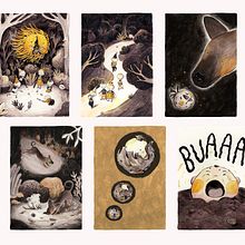 Mi proyecto del curso: Ilustración narrativa: cuenta una historia sin palabras. Projekt z dziedziny Trad, c, jna ilustracja,  R, sunek, Stor, telling, Ilustracje dla dzieci, Narracja, Książka obrazkowa i Malowanie gwaszami użytkownika Nori Kobayashi Seki - 13.08.2022