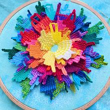 My project for course: Double Hoop Embroidery with Relief Stitches. Projekt z dziedziny  Haft i Craft użytkownika Carol Cooke - 13.08.2022