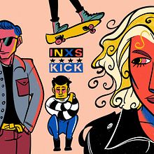 INXS. Traditional illustration, Music, and Digital Illustration project by Gabriel Pimentel - 08.14.2022