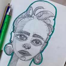 My project for course: Portrait Sketchbooking: Explore the Human Face. Een project van  Schetsen,  Tekening,  Portrettekening,  Artistieke tekening y Sketchbook van Marina Raef - 14.08.2022