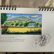 Mon projet du cours : Carnet de voyage à l’aquarelle. Een project van Traditionele illustratie, Aquarelschilderen,  Architecturale illustratie y Sketchbook van Fanny Plcht - 14.08.2022