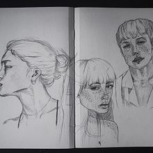 My project for course: Portrait Sketchbooking: Explore the Human Face. Sketching, Drawing, Portrait Drawing, Artistic Drawing, and Sketchbook project by Leia - 08.14.2022