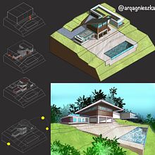 Mi proyecto del curso: Sketching arquitectónico y artístico con Procreate. Projekt z dziedziny  Architektura, Sketching, Ilustracja c, frowa, Architektura c, frowa,  R i sunek architektoniczn użytkownika Agnieszka Pasecka - 14.08.2022