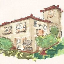 Meu projeto do curso: Desenho arquitetônico expressivo com marcadores coloridos Ein Projekt aus dem Bereich Skizzenentwurf, Zeichnung, Architektonische Illustration, Sketchbook und Illustration mit Tinte von João Cintra - 14.08.2022