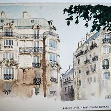 Mon projet du cours : Dessin architectural à l’aquarelle et à l’encre. Projekt z dziedziny Sketching,  R, sunek, Malowanie akwarelą,  R, sunek architektoniczn, Sketchbook,  R i sunek atramentem użytkownika vderoucy - 15.08.2022