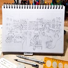 My project for course: Creative Sketching: Fill Your Illustrations with Life and Detail. Un progetto di Illustrazione tradizionale, Bozzetti, Disegno a matita, Disegno, Pittura ad acquerello, Sketchbook e Illustrazione con inchiostro di Mike Shaw - 15.08.2022