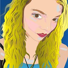 Anya taylor-joy . Digital Illustration, Traditional illustration, Vector Illustration, Drawing, Portrait Drawing, and Artistic Drawing project by Claudio Lopez - 08.15.2022