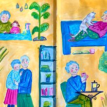 Mein Kursprojekt: Figurenentwicklung durch Beobachtungszeichnen. Traditional illustration, Character Design, Drawing, and Sketchbook project by Jana Suing - 08.16.2022