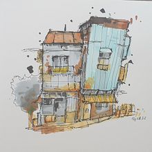 Il mio progetto del corso: Disegno architettonico espressivo con pennarelli colorati. Sketching, Drawing, Architectural Illustration, Sketchbook & Ink Illustration project by Anna Bardi - 08.16.2022