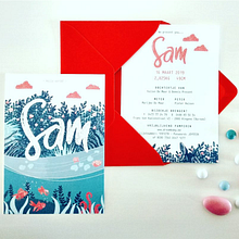 Birth announcement Sam. Graphic Design project by Yolien De Moor - 08.16.2022