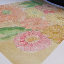 Dahlias à l'aquarelle: création de palette de couleurs à l'aquarelle . Traditional illustration, Watercolor Painting, and Fine Arts project by monier_carolann - 08.13.2022