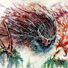 Sekiro Demonio del Odio  . Traditional illustration project by Adrián Rullán Cubillas - 02.10.1997
