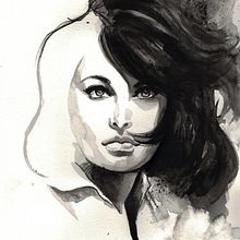 Mindful Painting with India Ink. Projekt z dziedziny Trad, c, jna ilustracja,  Sztuki piękne,  Malarstwo, R, sunek ołówkiem, Portret,  R, sunek art, st, czn,  R i sunek atramentem użytkownika Zoks Art - 16.08.2022