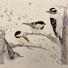 Mon projet du cours : Techniques artistiques d'aquarelle pour illustrer les oiseaux. Trio d’oiseaux du Québec.. Traditional illustration, Watercolor Painting, Realistic Drawing, and Naturalistic Illustration project by Virginie Boivin - 08.13.2022