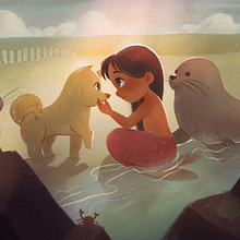 New friend. Digital Illustration, Traditional illustration, Editorial Illustration, and Character Design project by María Tuti - 07.16.2022