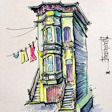 My project for course: Expressive Architectural Sketching with Colored Markers. Un proyecto de Bocetado, Dibujo, Ilustración arquitectónica, Sketchbook e Ilustración con tinta de Francis Pretorius - 17.08.2022