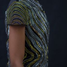 Ankara Rouleaux Pencil Dress. Design, Fashion Design, Arts, Crafts, Patternmaking, Dressmaking, and Sewing project by Chinelo Bally - 08.17.2022