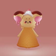 Meu projeto do curso: Criação de personagens Kawaii em 3D com Blender. Un proyecto de Ilustración tradicional, Diseño de personajes, Ilustración digital, Modelado 3D y Manga de Estela Ribeiro - 15.08.2022