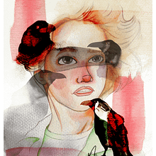 My project for course: Illustrated Portrait in Watercolor. Traditional illustration, Fine Arts, Painting, Drawing, Watercolor Painting, Portrait Drawing, and Artistic Drawing project by Claudia Freddi - 08.17.2022