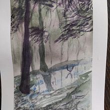 Mi proyecto del curso: Paisajes en acuarela: técnicas y herramientas experimentales. Fine Arts, Painting, and Watercolor Painting project by junial666 - 08.17.2022