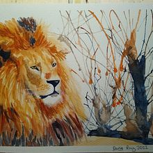 My project for course: Expressive Animal Portraits in Watercolor. Projekt z dziedziny Trad, c, jna ilustracja, Malowanie akwarelą, R, sunek realist, czn, Ilustracja naturalist i czna użytkownika daria_kruck - 18.08.2022