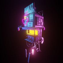 THE FUTURISTIC RESTAURANT. Un proyecto de 3D, Arquitectura y Arte urbano de Antonio Rubio - 18.08.2022