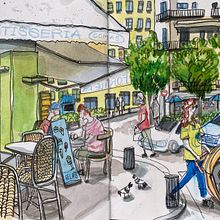 Mi proyecto del curso: Sketching urbano: dibuja tu ciudad en movimiento . % Marta Bazaco tarafından hazırlanan Geleneksel illüstras, on, Eskiz çizimi, Çizim, Sulubo, a Resim, Mimari İllüstras, on, Ve Eskiz defteri projesi - 08.18.2022