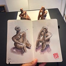 My project for course: Illustrated Diary: Fill Your Sketchbook with Experiences. Un projet de Illustration traditionnelle, Esquisse , Dessin, Carnet de croquis et Illustration à l'encre de atilla aydemir - 12.08.2022