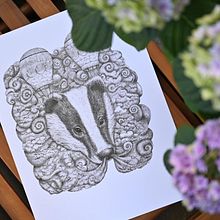 Badgers & Balloons. Een project van Traditionele illustratie, Tekening met potlood,  Tekening, Realistische tekening,  Artistieke tekening y  Illustratie met inkt van Lena - 19.08.2022