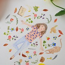 Floating in Dreams. Een project van Traditionele illustratie, Aquarelschilderen y Kinderillustratie van Lena - 19.08.2022