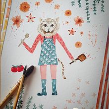 Mon projet du cours : Création d’aquarelles délicates pour l’illustration narrative. Projekt z dziedziny Trad, c, jna ilustracja i Malowanie akwarelą użytkownika Sabine Cointe - 19.08.2022
