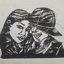 Mi proyecto del curso: Retratos en xilografía / mi familia. Un progetto di Illustrazione tradizionale, Artigianato, Belle arti, Stampa, Disegno di ritratti e Incisione di Ana Lopez Castro - 19.08.2022