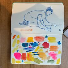 Mein Kursprojekt: Das Skizzenbuch als Erkundungsreise: Finde deinen Zeichenstil. Traditional illustration, Sketching, Creativit, Drawing, Watercolor Painting, Sketchbook, and Gouache Painting project by thiemann_felina - 08.20.2022