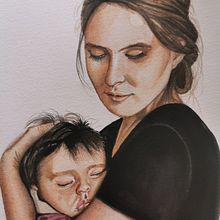 Mi proyecto del curso: Retrato en acuarela a partir de una fotografía. Traditional illustration, Watercolor Painting, and Portrait Drawing project by silvana1912 - 08.20.2022