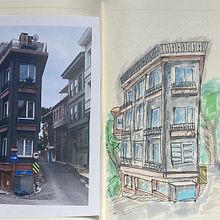 My project for course: Expressive Architectural Sketching with Colored Markers. Sketching, Drawing, Architectural Illustration, Sketchbook & Ink Illustration project by Fadi Chami - 08.20.2022