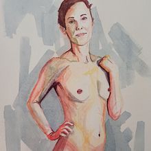 Mój projekt z kursu: Postać ludzka w akwareli. Projekt z dziedziny Trad, c, jna ilustracja,  Sztuki piękne,  Malarstwo, Malowanie akwarelą, R, sunek realist, czn, R i sunek anatomiczn użytkownika Adam Jasiewicz - 20.08.2022