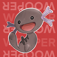 Wooper - Pokemon. Een project van Traditionele illustratie van apolloalex - 21.08.2022