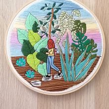 Mi proyecto del curso: Introducción al bordado botánico. Embroider, and Textile Design project by Eva Ramirez - 08.21.2022