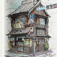 Meu projeto do curso: Desenho arquitetônico expressivo com marcadores coloridos. Projekt z dziedziny Sketching,  R, sunek,  R, sunek architektoniczn, Sketchbook,  R i sunek atramentem użytkownika Eduardo Busin Fernandes - 14.08.2022