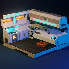 La habitación del futuro. Un proyecto de 3D, Arquitectura interior y Modelado 3D de Antonio Rubio - 22.08.2022