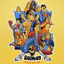 Goonies tribute poster. Vector Illustration, Poster Design, and Digital Illustration project by Jenny Jones - 08.17.2022
