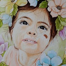 Retrato en acuarela. Traditional illustration, Portrait Drawing, Artistic Drawing, and Watercolor Painting project by Giovana Jacobo Ortiz - 08.23.2022