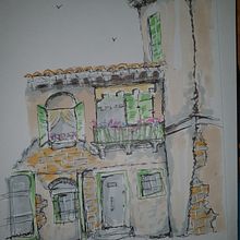 My project for course: Expressive Architectural Sketching with Colored Markers. Projekt z dziedziny Sketching,  R, sunek,  R, sunek architektoniczn, Sketchbook,  R i sunek atramentem użytkownika AlisonGerard Murphy - 23.08.2022